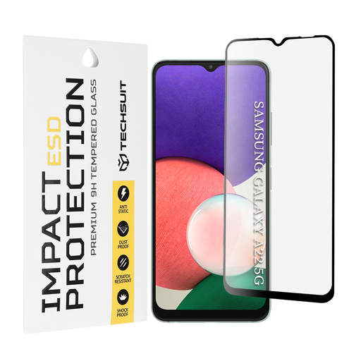 Samsung Galaxy A22 5G - Techsuit - ESD Védőüveg - Fekete