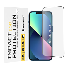 ESD Glass védőfólia - iPhone 13 / iPhone 13 Pro / iPhone 14 - Fekete - Techsuit.