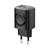 Havit - Fali töltő (UC132 EU) - USB, Type-C, Vezeték nélküli, 22W - Fekete - 0. kép