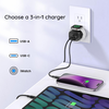 Havit - Fali töltő (UC132 EU) - USB, Type-C, Vezeték nélküli, 22W - Fekete - 2. kép