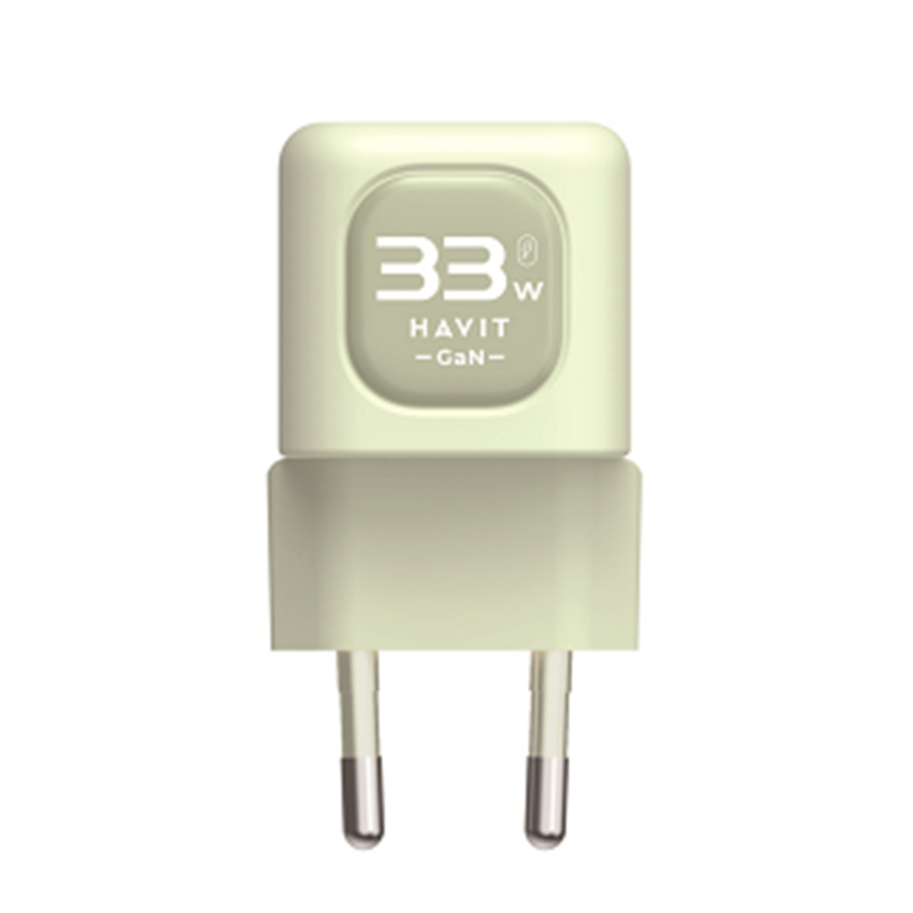 Havit - Fali töltő (UC230 EU) - Type-C, USB, 33W - Zöld - 1