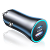 Autós töltő - Techsuit - Premium Car Charger RescueVolt (C3) - fém ablakbetörővel, gyorstöltés, USB QC18W, USB-C PD30W, 5V/3A - Szürke. - 0. kép