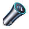 Autós töltő - Techsuit - Premium Car Charger RescueVolt (C3) - fém ablakbetörővel, gyorstöltés, USB QC18W, USB-C PD30W, 5V/3A - Szürke. - 1. kép