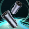 Autós töltő - Techsuit - Premium Car Charger RescueVolt (C3) - fém ablakbetörővel, gyorstöltés, USB QC18W, USB-C PD30W, 5V/3A - Szürke. - 2. kép