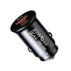 Techsuit - Prémium autós töltő MiniFuseX (C4) - Gyors töltés, mini dizájn, 2 az 1-ben USB QC 4.0, Type-C PD20W, 5V/3A, ABS - Fekete. - 2. kép