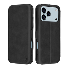 Techsuit - Safe Wallet Plus - Fekete pénztárcatartó tok iPhone 17 Pro Max-hoz.