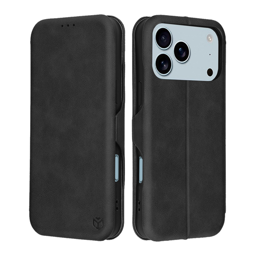 Techsuit - Safe Wallet Plus - Fekete pénztárcatartó tok iPhone 17 Pro Max-hoz.