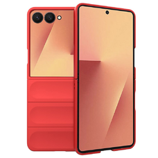  Samsung Galaxy Z Flip7 Piros Techsuit Magic Shield tok