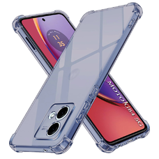 Motorola Moto G84 - Ütésálló Átlátszó Szilikon Tok - Fekete Füst színben tok