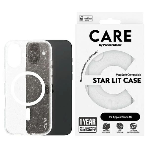 CARE by PanzerGlass Flagship Star Lit tok iPhone 16 6.1 CARE by PanzerGlass Flagship Star Lit tok iPhone 16 6.1