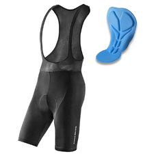 Rockbros RK2002L short bib shorts with L insert - black Rockbros RK2002L short bib shorts with L insert - black