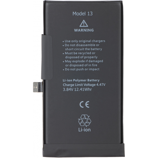 Akkumulátor Apple iPhone 13-hoz, integrált BMS rugalmas csíkkal (helyszíni hegesztés nem szükséges)