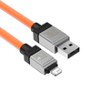 Baseus - Data Cable CoolPlay sorozat (CAKW000507) - USB Lightning Gyors Töltőkábel, 2.4A, 2m - Narancssárga - 1. kép
