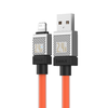 Baseus - Data Cable CoolPlay sorozat (CAKW000507) - USB Lightning Gyors Töltőkábel, 2.4A, 2m - Narancssárga - 3. kép