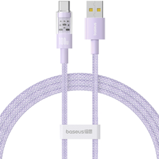  Baseus - Data Cable Gem (P10373002511-00) - USB a Type-C-hez, Szuper Gyors Töltés 100W, 1m - Nebula Lila