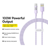 Baseus - Data Cable Gem (P10373002511-00) - USB a Type-C-hez, Szuper Gyors Töltés 100W, 1m - Nebula Lila - 4. kép