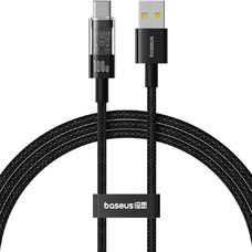  Baseus - Gem adatkábel (P10373002111-00) - USB Type-C, Szupergyors töltés 100W, 1m - Klaszter fekete