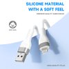 Lito - Adatkábel (LD02) - USB-ről Lightning-re Gyors Töltés 60W, Gubancmentes, 1,2 m - Fehér - 0. kép