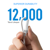 Lito - Adatkábel (LD02) - USB-ről Lightning-re Gyors Töltés 60W, Gubancmentes, 1,2 m - Fehér - 2. kép