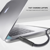 Lito - Adatkábel (LD14) - USB-típus C gyorstöltő 60W, 480Mbps, nejlon, 1m - Fekete - 1. kép