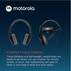 Motorola - Vezeték nélküli fejhallgató Sound Moto (XT500) - Bluetooth, fülre helyezhető, többpontos csatlakozás, Alexa, Siri, zajszigetelés - Fekete - 4. kép