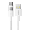 Baseus - Adatkijelzős Kábel 2 (P10382701211-00) - Gyors Töltés, USB-ről Type-C-re, Digitális Kijelző, 100W, 1m - Hold Fehér - 0. kép