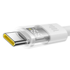 Baseus - Adatkijelzős Kábel 2 (P10382701211-00) - Gyors Töltés, USB-ről Type-C-re, Digitális Kijelző, 100W, 1m - Hold Fehér - 1. kép