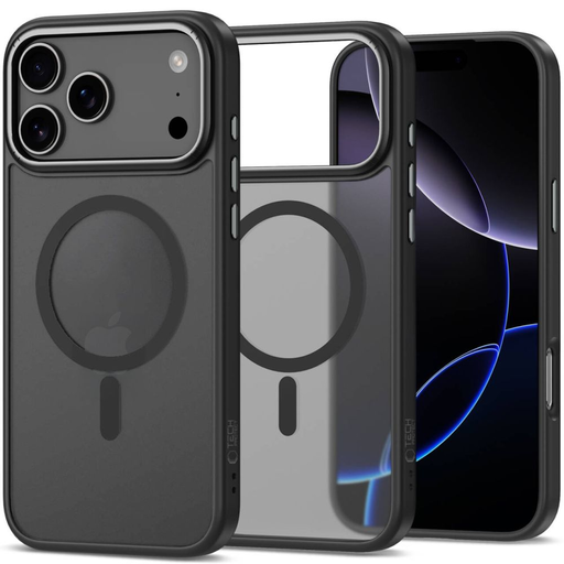 iPhone 17 Pro Max Matt TECH-PROTECT čierny/gunmetal CamEdge Magsafe obal