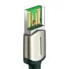 Baseus Cafule Nylon harisnyázott USB/USB-Type C kábel VOOC QC 3.0 5A 1m zöld (CATKLF-VA06) - 0. kép