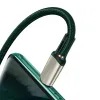 Baseus Cafule Nylon harisnyázott USB/USB-Type C kábel VOOC QC 3.0 5A 1m zöld (CATKLF-VA06) - 2. kép