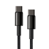 Baseus USB Type C - USB Type C kábel Power Delivery Quick Charge 100W 5A 1m fekete (CATWJ-01) - 3. kép