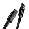 Baseus USB Type C - USB Type C kábel Power Delivery Quick Charge 100W 5A 2m fekete (CATWJ-A01) - 2. kép