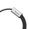 Baseus Rapid USB Type-C - micro USB/ Lightning/ USB Type-C kábel 1,2m 3A ezüst (CAMLT-SUS1) - 3. kép