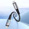 Lito - Adatkábel (LD10) - Type-C -ről Lightning gyors töltés 30W, LED-del, 1,2m - Fekete - 1. kép