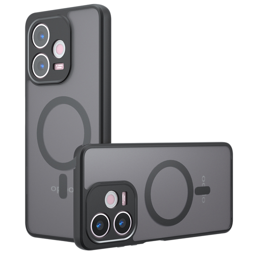 Oppo A5 Pro 4G / A5 Pro 5G - Techsuit PureFrost MagSafe - Matt Fekete tok Oppo A5 Pro 4G / A5 Pro 5G - Techsuit PureFrost MagSafe - Matt Fekete tok