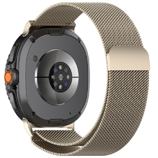 Samsung Galaxy Watch8 40mm/Watch8 44mm/Watch8 Classic/Ultra 2 - Techsuit - óraszíj (W009) - Természetes titánium.