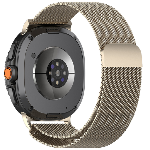 Samsung Galaxy Watch8 40mm/Watch8 44mm/Watch8 Classic/Ultra 2 - Techsuit - óraszíj (W009) - Természetes titánium.