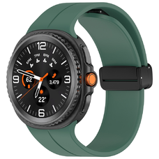 Samsung Galaxy Watch8 40mm/Watch8 44mm/Watch8 Classic/Ultra 2 - Techsuit óraszíj (W011) - Sötétzöld
