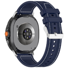 Samsung Galaxy Watch8 40mm/Watch8 44mm/Watch8 Classic/Ultra 2 - Techsuit Óraszíj (W051) - Sötétkék.