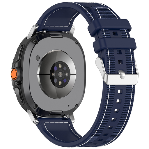 Samsung Galaxy Watch8 40mm/Watch8 44mm/Watch8 Classic/Ultra 2 - Techsuit Óraszíj (W051) - Sötétkék.