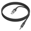 Cable AUX Jack 3,5 mm USB C-re Hoco 1,2 m UPA27 fekete - 0. kép