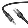 Cable AUX Jack 3,5 mm USB C-re Hoco 1,2 m UPA27 fekete - 1. kép