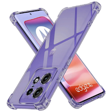 Motorola Edge 50 Pro - Ütésálló Átlátszó Szilikon Tok - Füstfekete (Techsuit) tok