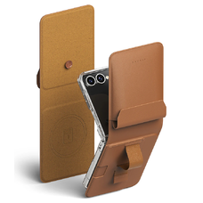 Ringke - Mágneses Folio Grip Pénztárca - Samsung Galaxy Z Flip7 - Barna tok