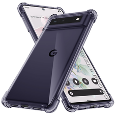 Techsuit - Ütésálló Átlátszó Szilikon Tok - Google Pixel 6 Pro - Füst Fekete. tok
