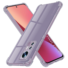 Ütésálló átlátszó szilikon tok - Xiaomi 12 / 12X - Füstfekete - Techsuit