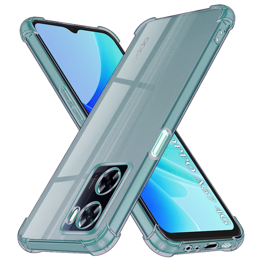 Techsuit - Ütésálló Átlátszó Szilikon Tok - Oppo A57 4G / A57s / OnePlus Nord N20 SE - Füst Fekete. tok Techsuit - Ütésálló Átlátszó Szilikon Tok - Oppo A57 4G / A57s / OnePlus Nord N20 SE - Füst Fekete. tok