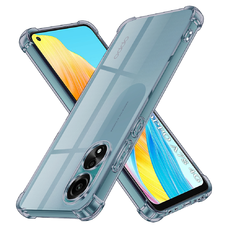Oppo A78 4G - Techsuit - Ütésálló Átlátszó Szilikon Tok - Füst Fekete tok