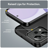 Telefon tok - Techsuit - Szénszálas szilikon - Oppo Reno 14F - Fekete. - 1. kép