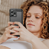 Telefon tok - Techsuit - Szénszálas szilikon - Oppo Reno 14F - Fekete. - 4. kép